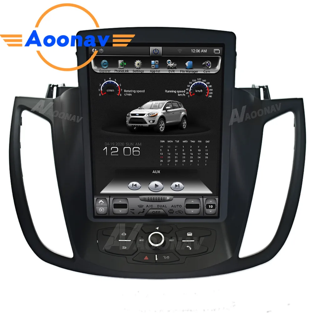 

Android car big screen auto radio multimedia player GPS DSP unit Tesla screen for-Ford escape 2017 Built-in WiFi Receiver