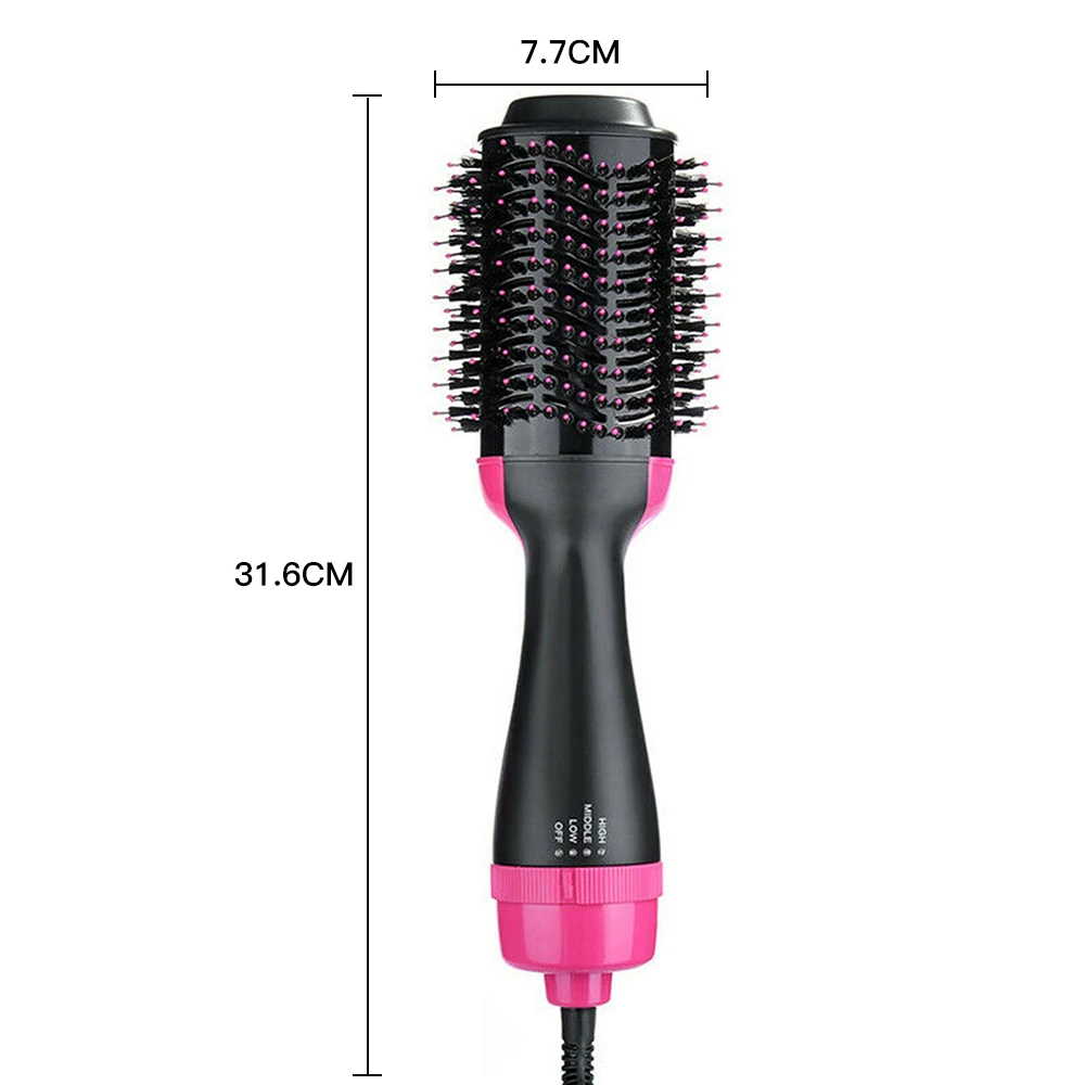 

3 in 1 Hair Dryer Brush One Step Hot Air Brush Volumizer Blow Straightener Curler Professional Curling Hair Styler Comb giftt