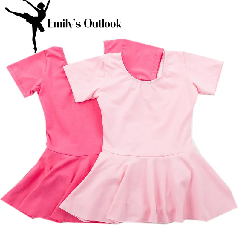 

Cheap Girls Ballet Dress Gymnastics Skirted Leotard Ballerina Dancewear Dancing Costume Pink Rose 100cm-155cm Free Shipping