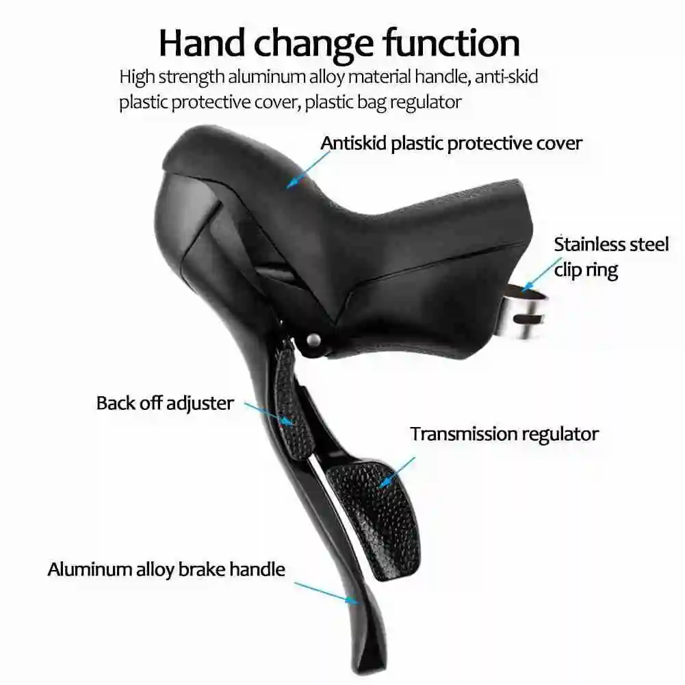 

Road Bike shifter Brake Lever Set 2x7 3x7 2x9 3x9 Speed with shift Brake Cable Wires for Drop Horn Handlebars