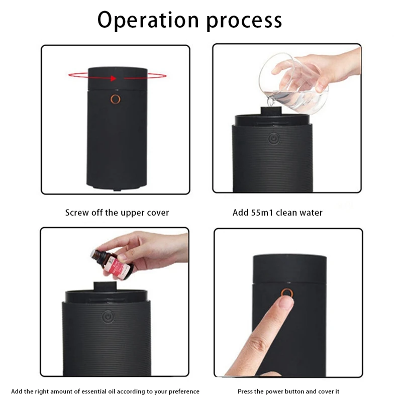 

Portable Air Humidifier Ultrasonic Aroma Essential Oil Diffuser USB Cool Mist Maker Purifier Aromatherapy