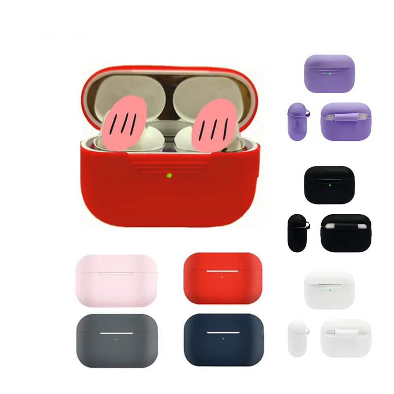 Однотонные чехлы для наушников Apple AirPods Pro новый мягкий силиконовый чехол