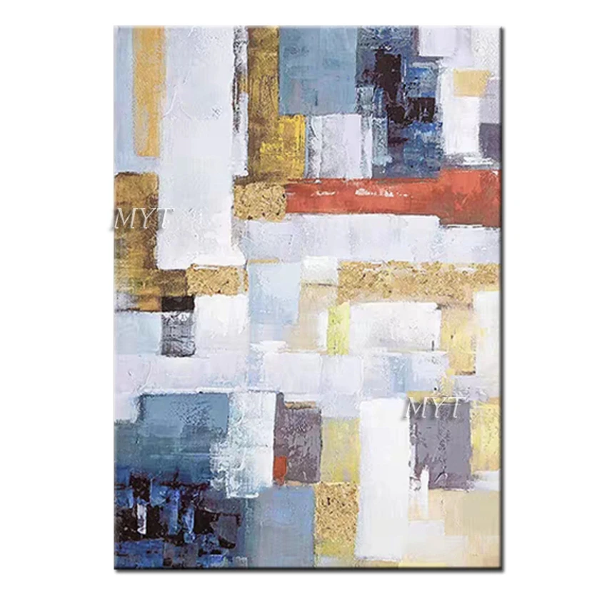 

Hand-painted canvas wall art abstract oil painting home artist painting living room without frame, multi - color