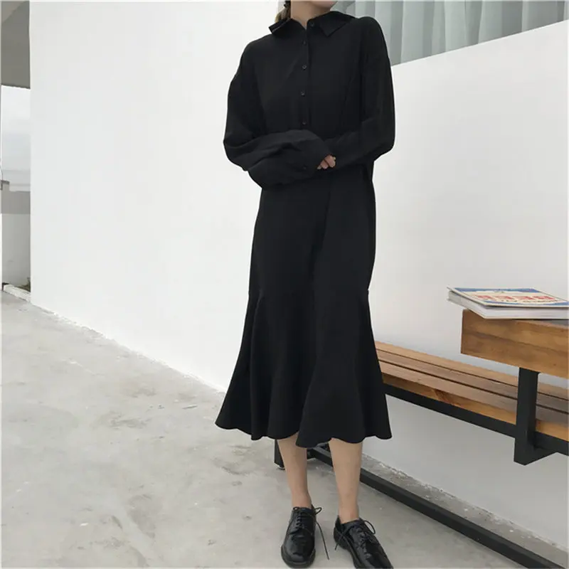 Женское винтажное платье с юбкой годе Alien Kitty Элегантное Длинное Черное Платье в