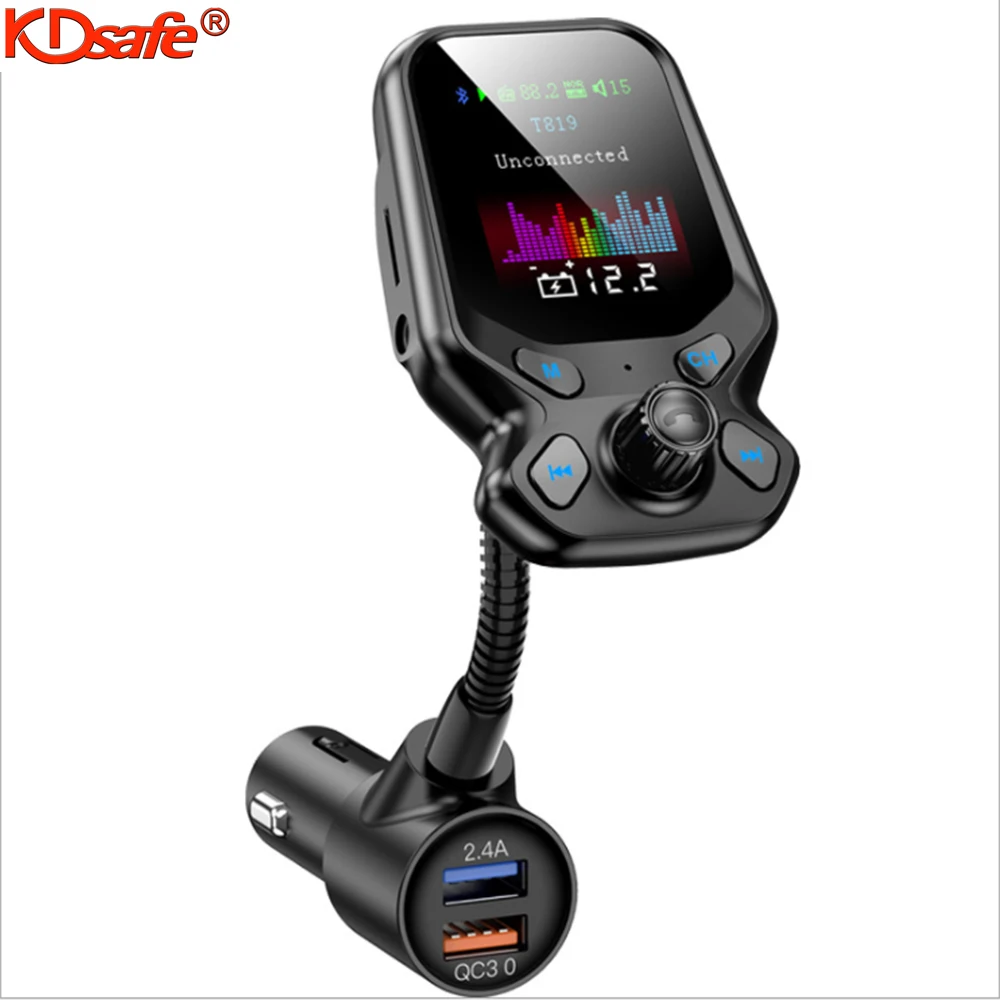 

Автомобильный MP3-плеер KDsafe с цветным экраном 1,8 дюйма, AUX-навигация, разговор, зарядка, многофункциональный FM-передатчик, автомобильное зарядное устройство