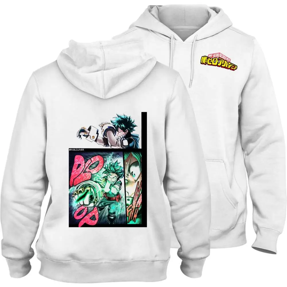 

My Hero Academia Printing Illustration Trendy Cotton Hooded Sweatshirt with Pocket Casual Junior Sweater
