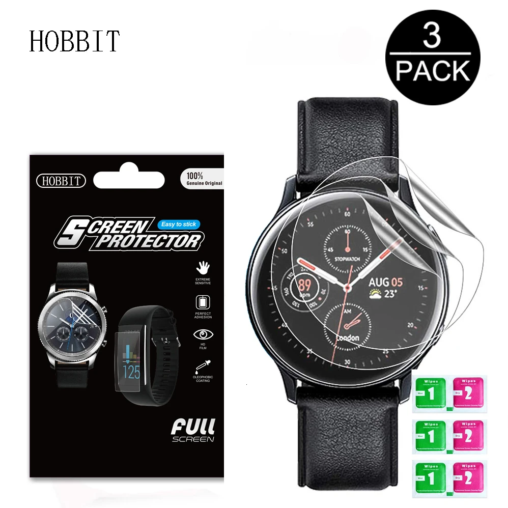 3 упаковки для Samsung Galaxy Watch Active2 40 мм/44 мм Smart 5H TPU Nano Anti-shock Высокое разрешение