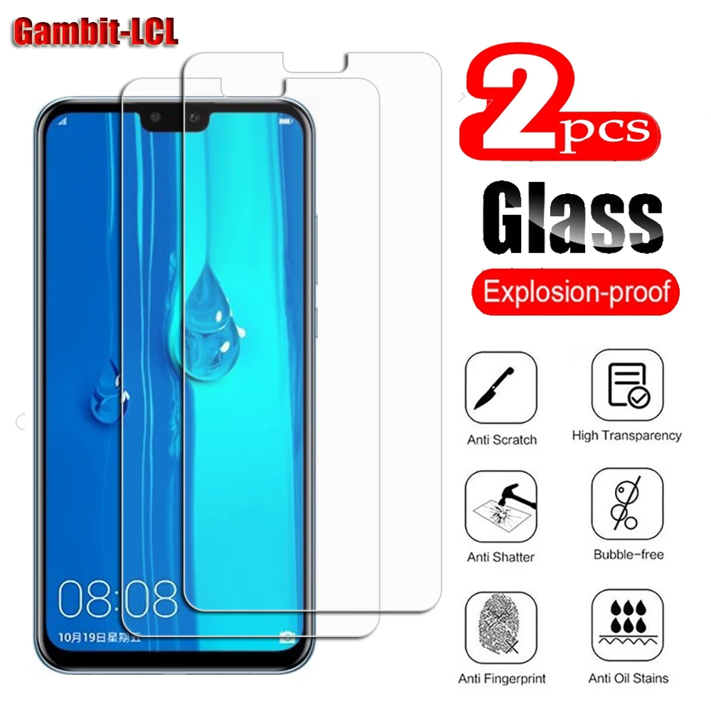 

2PCS Original Protective Tempered Glass For Huawei Y9 2019 6.5" Enjoy 9 Plus LX1 LX2 LX3 Screen Protective Protector Cover Film