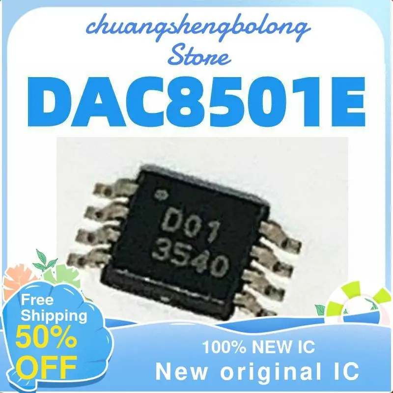 

10-200 шт., DAC8501E DAC8501 D01 MSOP-8, новый оригинальный IC
