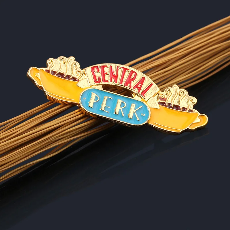 Американский ТВ Шоу друзья значок брошь центральный Перк кофе кулон времени