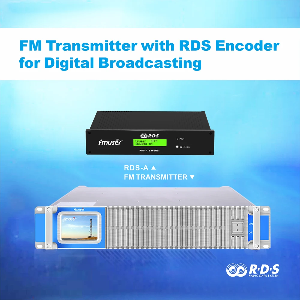 FMUSER FMT-600W 500W 600watts FM Transmitter + RDS Encoder for Radio Broadcasting Station |