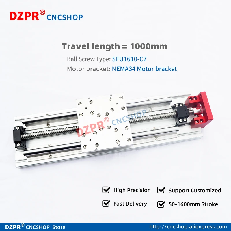 Линейная система привода 1000 мм длина перемещения (SBR Rail + SFU1610 ballscrew) линейная