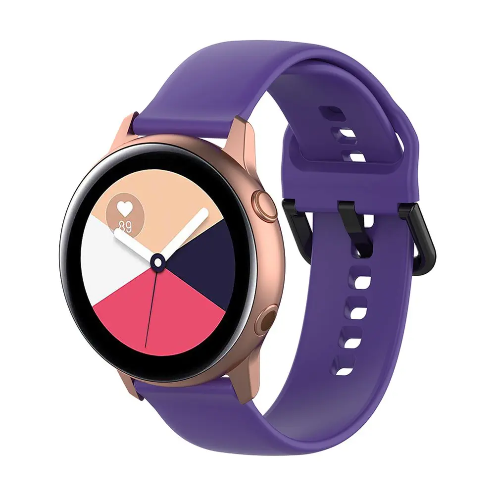 Мягкий силиконовый ремешок для часов samsung Galaxy Watch Active gear S2 спортивный водонепроницаемый женский мужской браслет R500