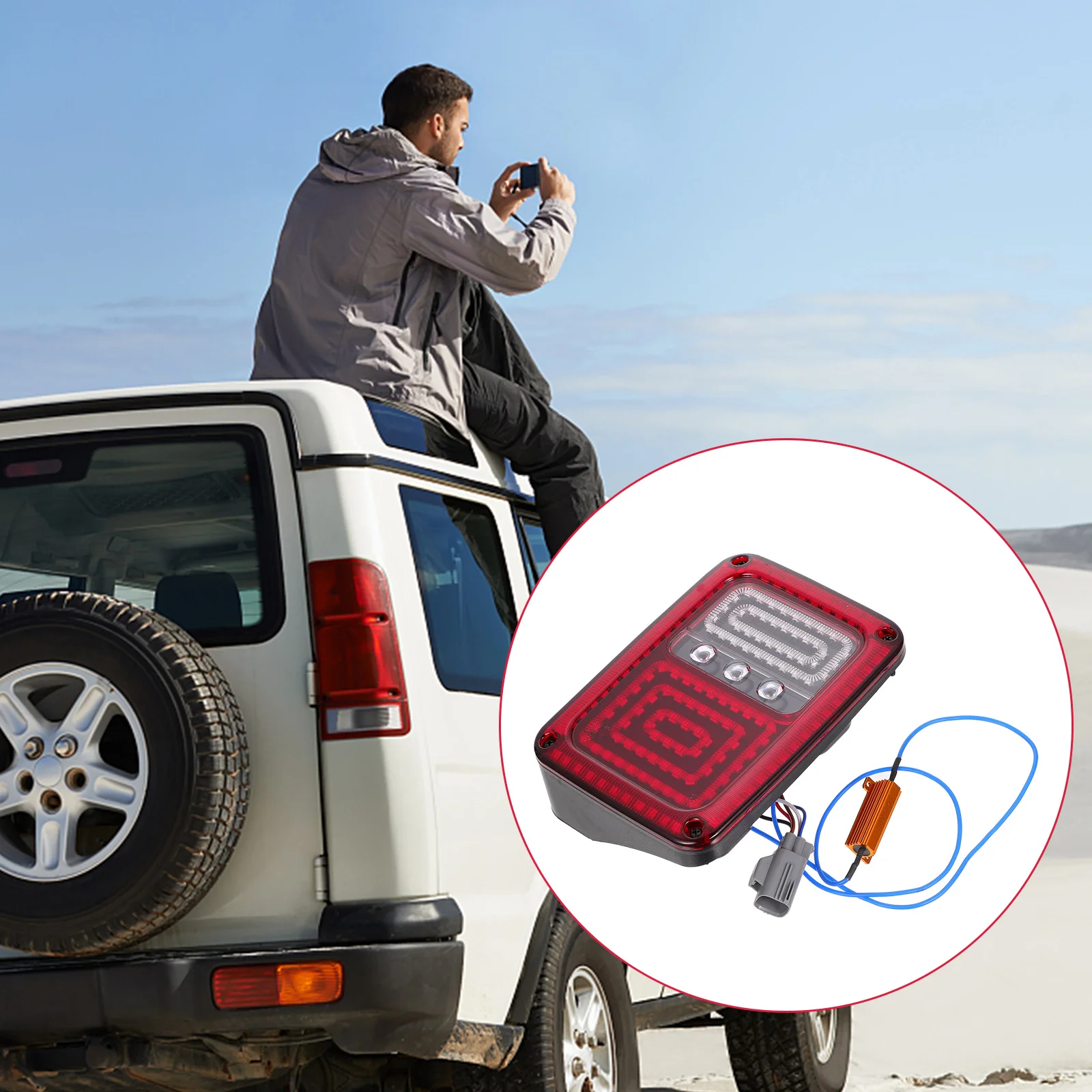 

1 Pair Practical Taillight Vehicle Signal Light Modified Lights for Jeep (EU)