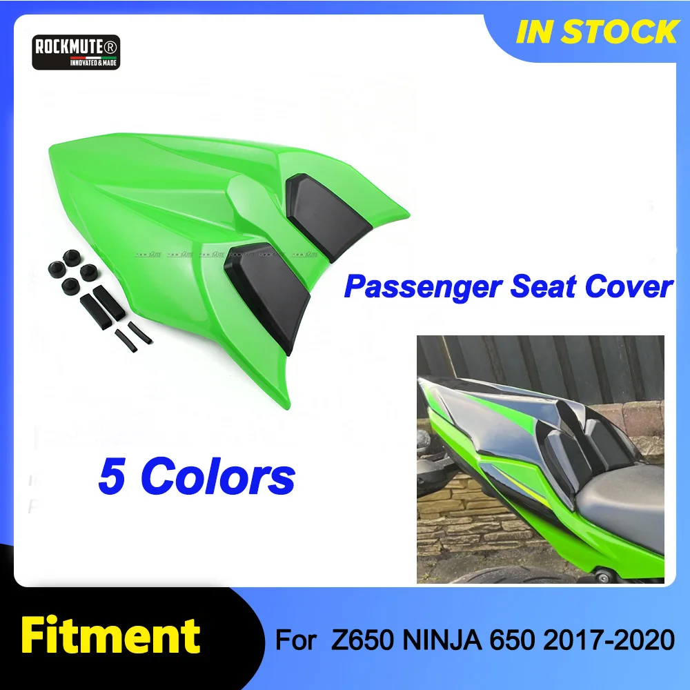 Capa de assento da motocicleta traseira pillion passageiro duro solo assento cowl corcunda faring para kawasaki z650 ninja650 ninja 650 2017-2020