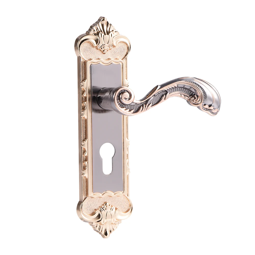 

Винтажный дверной замок в европейском стиле ретро из алюминиевого сплава для спальни, Противоугонный домашний безопасный дверной замок