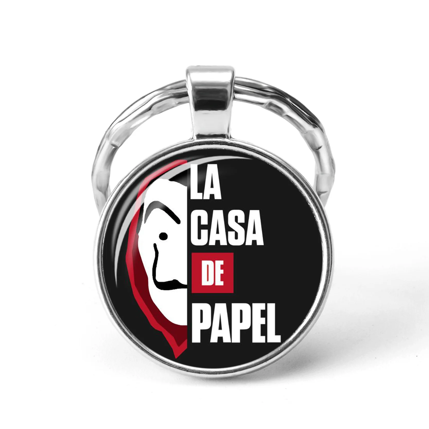 la casa de papel keyring the house of paper money heist keychain salvador dali professor funny key chain jewelry gift free global shipping