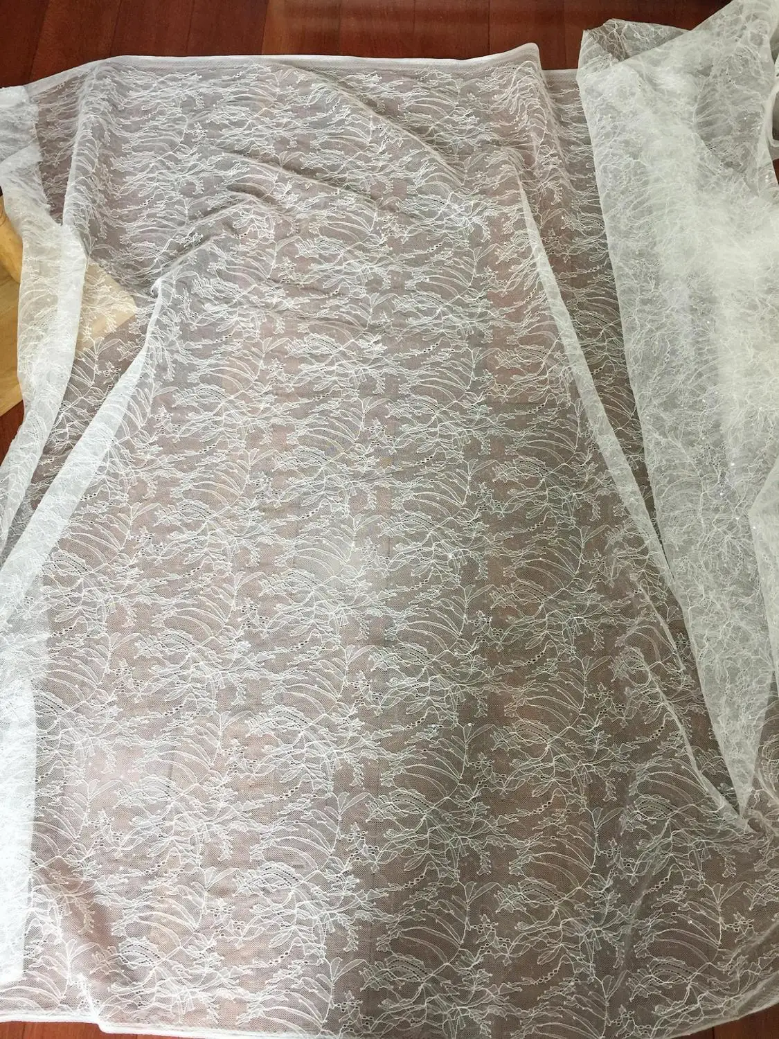 5 ярдов/партия кружевная ткань с блестками и вышивкой в виде листьев многослойная