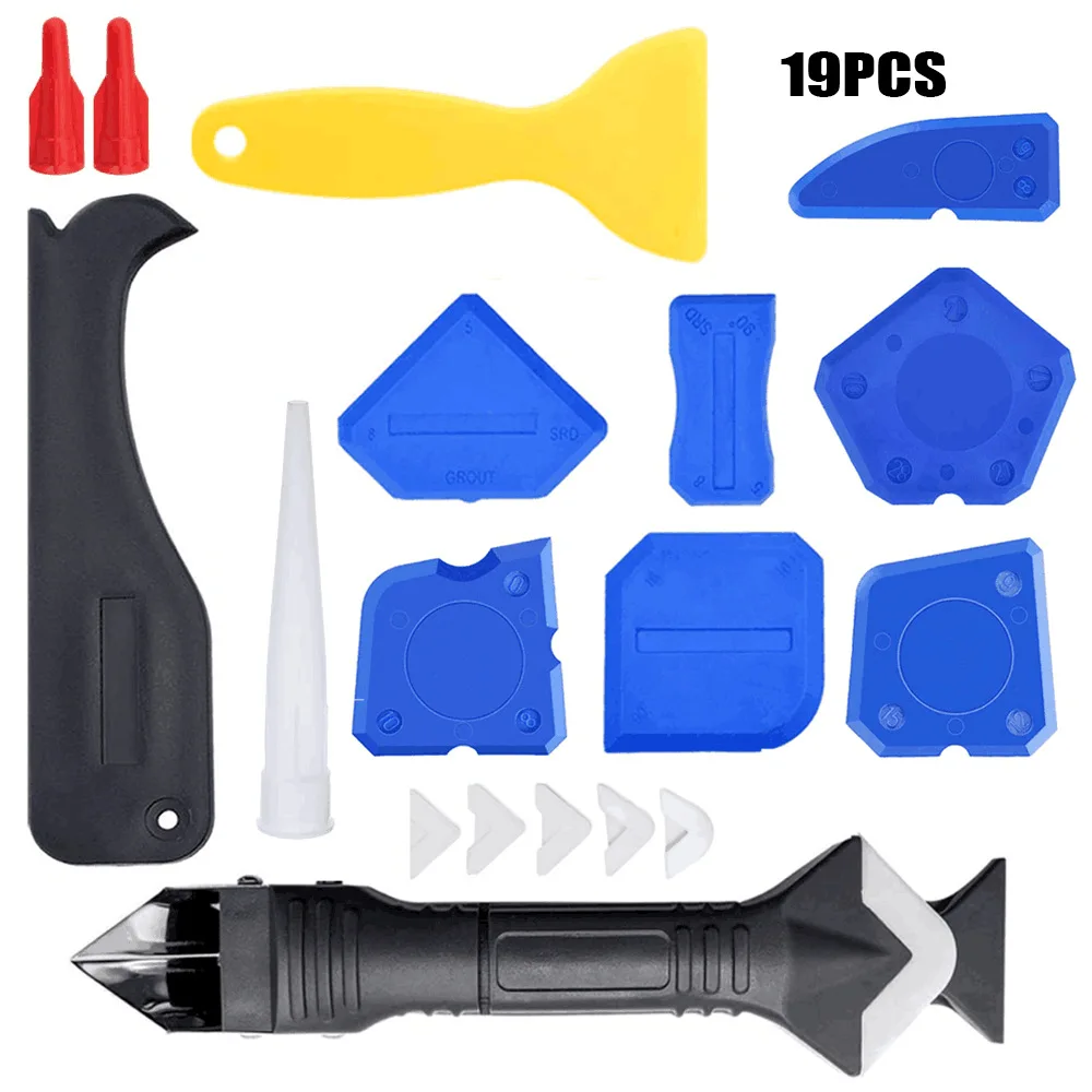 

19Pcs/set Silicone Sealant Remover Tool Caulking Finisher Sealant Smooth Scraper Removal Stainless Steel Plastic Hand Tools 2021