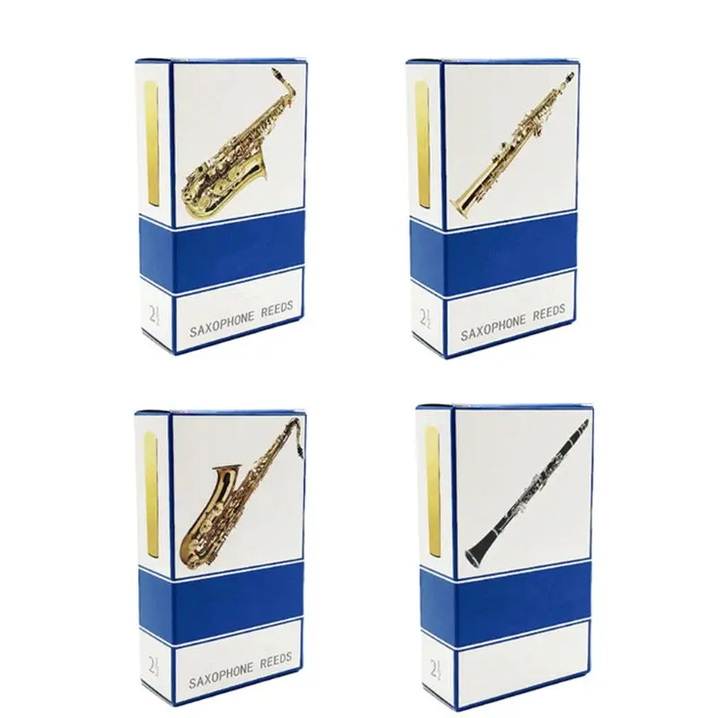 

10pcs/set Alto/Soprano/Tenor Saxophone Reeds Strength 2.5 Bb Clarinet Reed 62KF