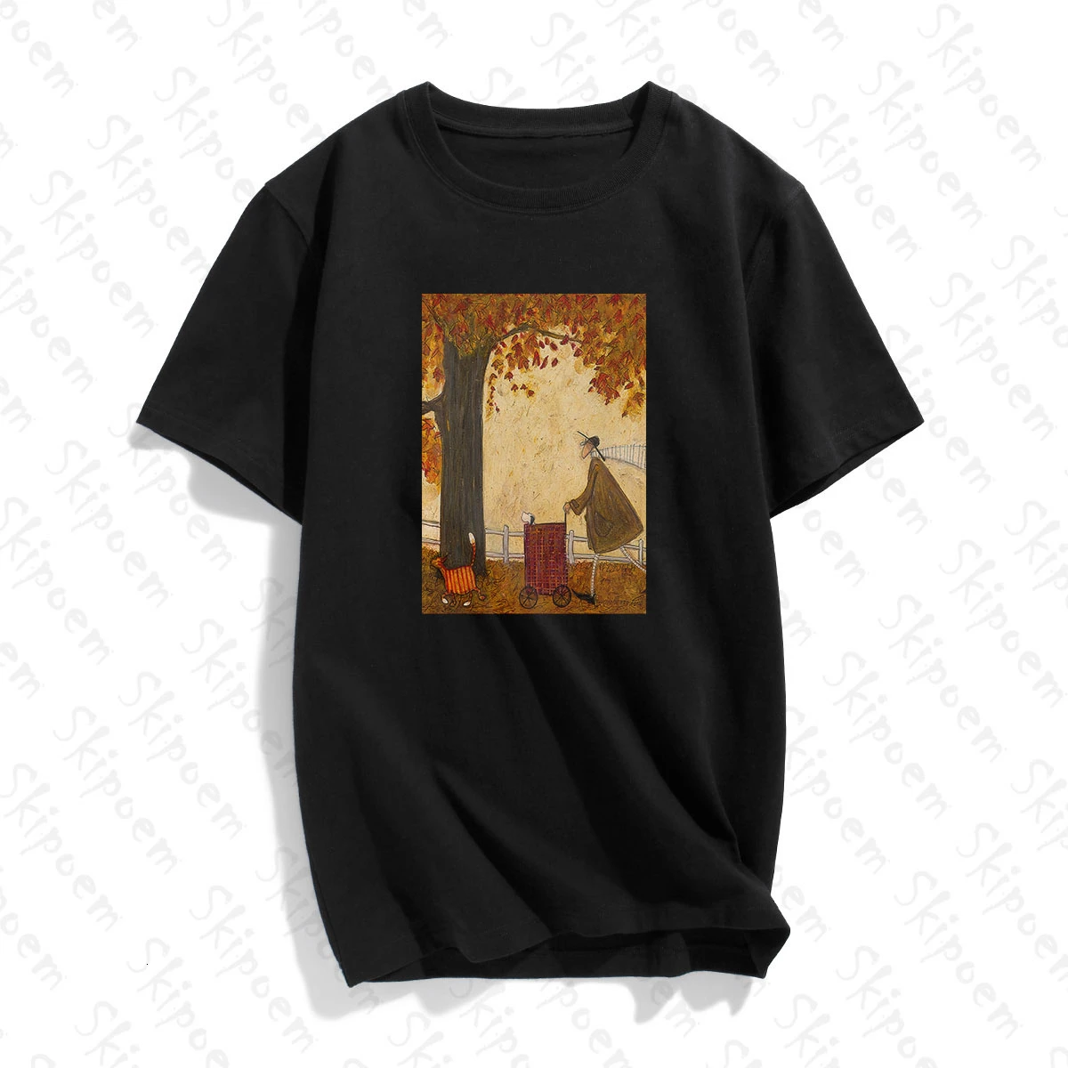 Женская хлопковая футболка с коротким рукавом Sam Toft абстрактным принтом в виде