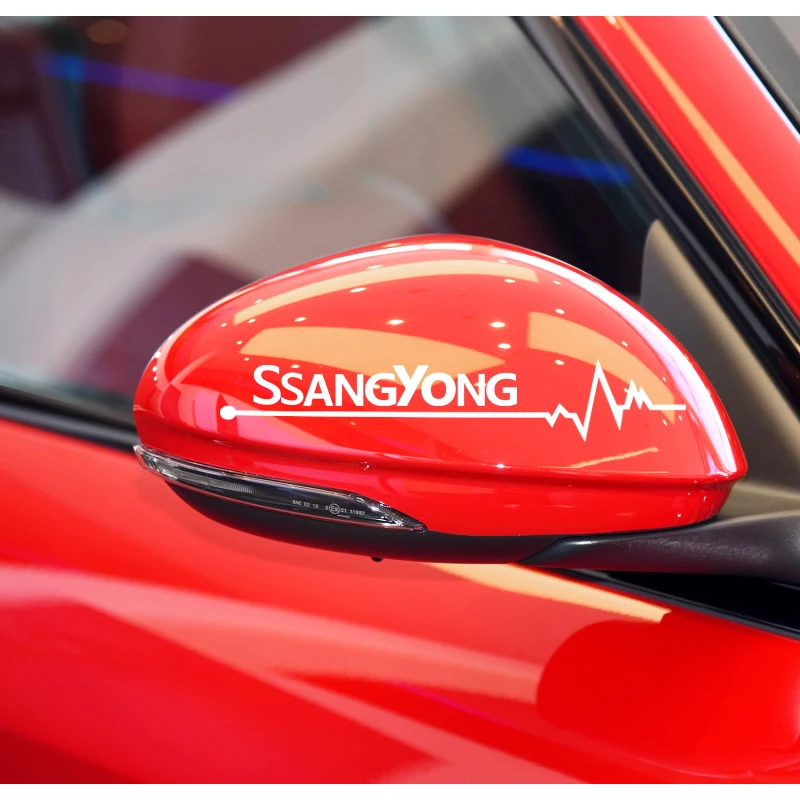 Наклейка на автомобильное зеркало заднего вида с царапинами для Ssangyong kyron rexton korando