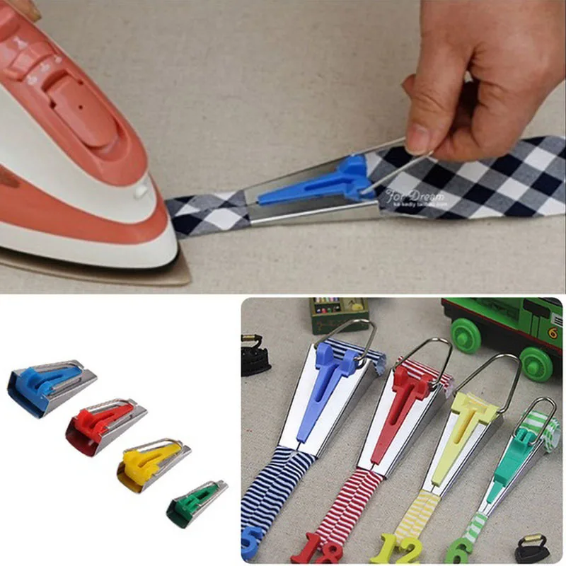 

Splicing Cloth 4 Size Fabric Bias Tape Maker Binding Tool Quilting Sewing 6mm/12mm/18mm/25mm Craft DIY