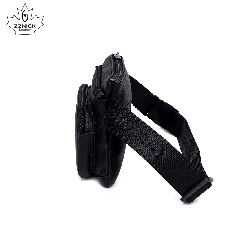 Мужская поясная сумка из натуральной кожи ZZINCK Маленькая кожаная на ремне для