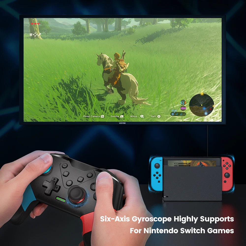 voyee wireless bluetooth gamepad for nintendo switch controller joystick for switch lite android phone windows pc game control free global shipping