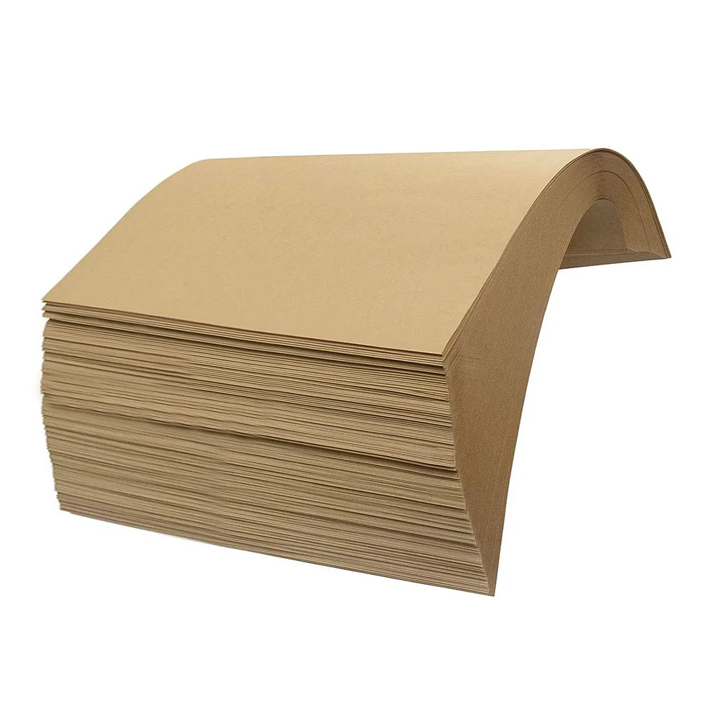 

200Pcs Brown Kraft Wrapping Paper Food Wrapping Durable Waterproof Oil Resistant Laminating Tray Paper Baking Tools