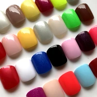 wholesale26 colors optional candy false nails press on nails short nail art decoration tips salon products