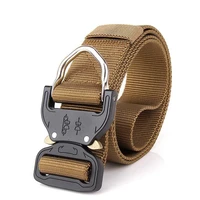new tactical mens belts nylon military hunting adjustable belt heavy duty outdoor survival training hunting metal buckle belt