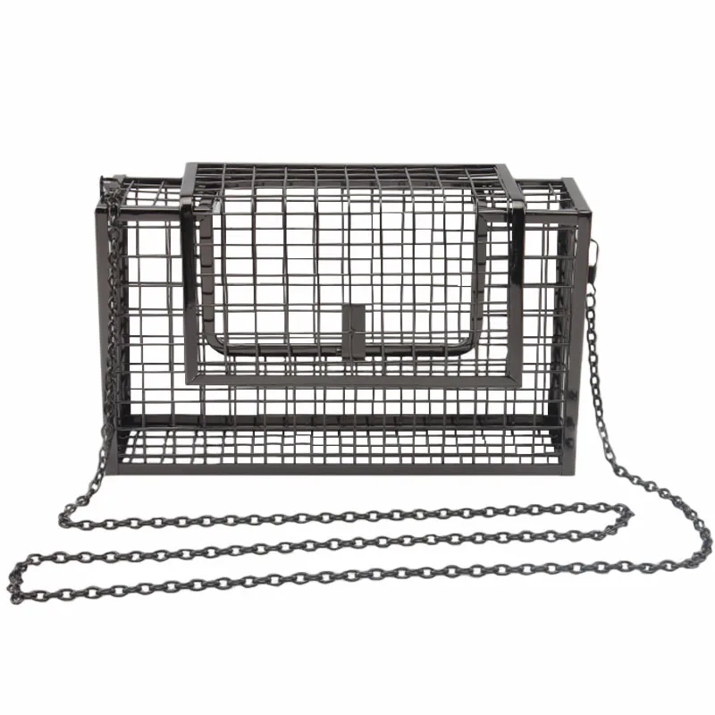 Винтажная стильная женская сумка металлическая мини-сумка через плечо с лямкой