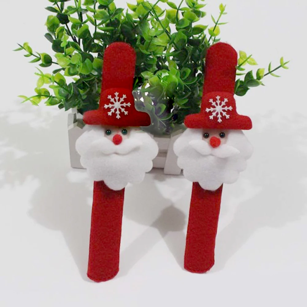 1 шт. новогодние Круглые Наручные часы-браслет с Санта-Клаусом снеговиком оленем |