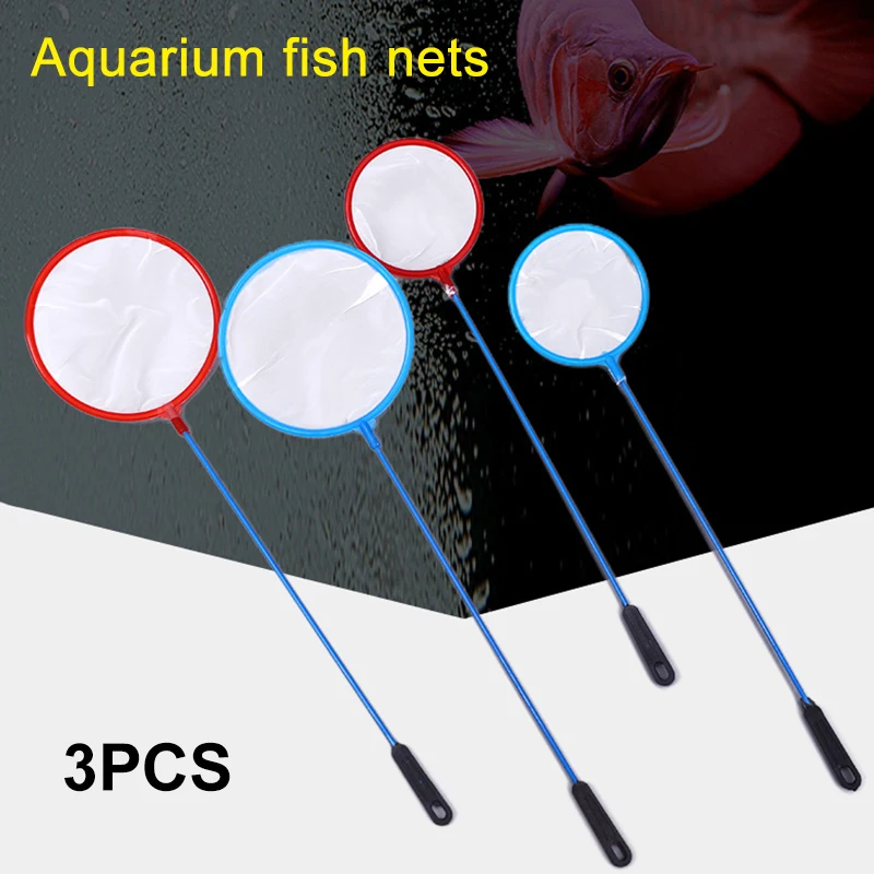 3Pcs/set Fish Net Artemia Shrimp Filter Mini Portable High Density Mesh Filter Net Aquarium Cleaning Accessories xqmg Cleaning