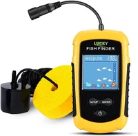 lucky portable fish finder sonar sensor color display echo sounder depth alarm transducer kayak boat fishfinder 0 7 100m fishing