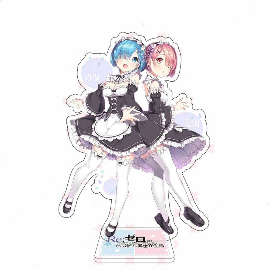 15 см RE:ZERO Аниме Рисунок акриловая модель на подставке игрушка Emilia Rem фигурки