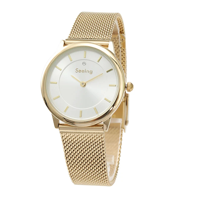

Rose gold Women Watch Stainless Steel Strap Analog Quartz Bracelet IPG Coating