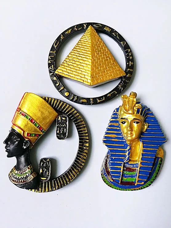 

Egypt Fridge Magnet Souvenirs Egyptian Queen Pharaoh Pyramid Magnetic Stickers on the fridge Home Kitchen Decoration Accessories