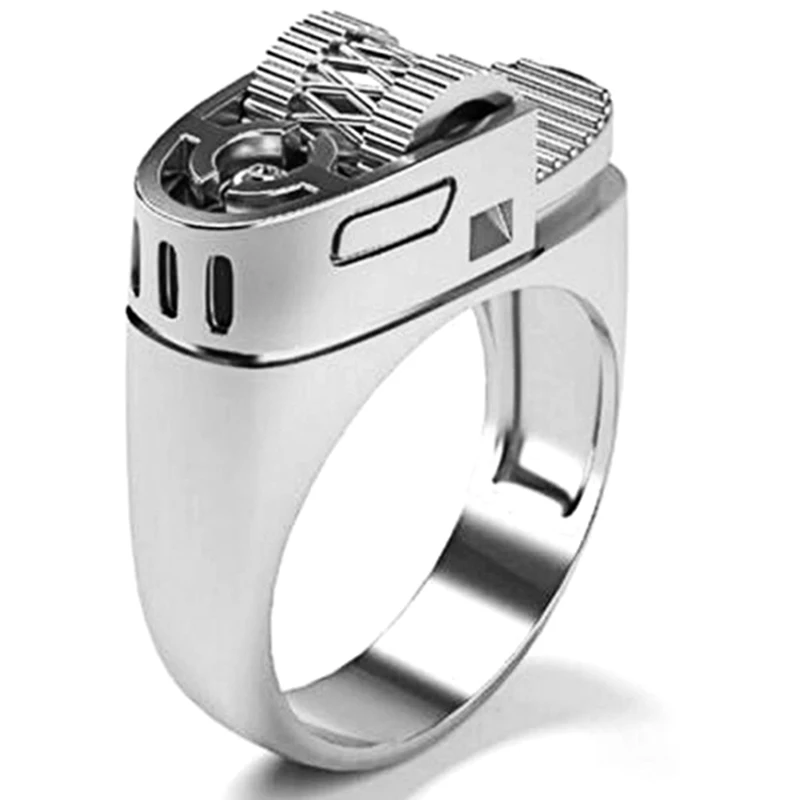 

Fashion Cool Ring Arrival Cool Style Biker Silver Polishing Silver Plated Ring Men Lighter style ring