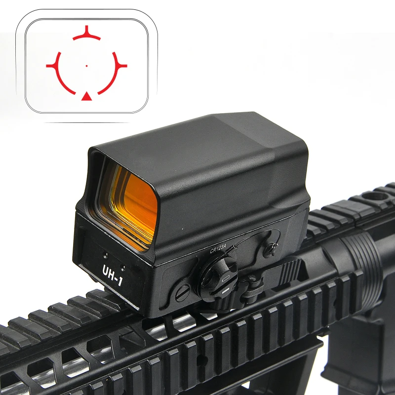

Tactical Hunting Red Dot UH1 Rifle Scope Reflex Sight Holographic for 20mm Rail Hunting Scopes with USB Charge