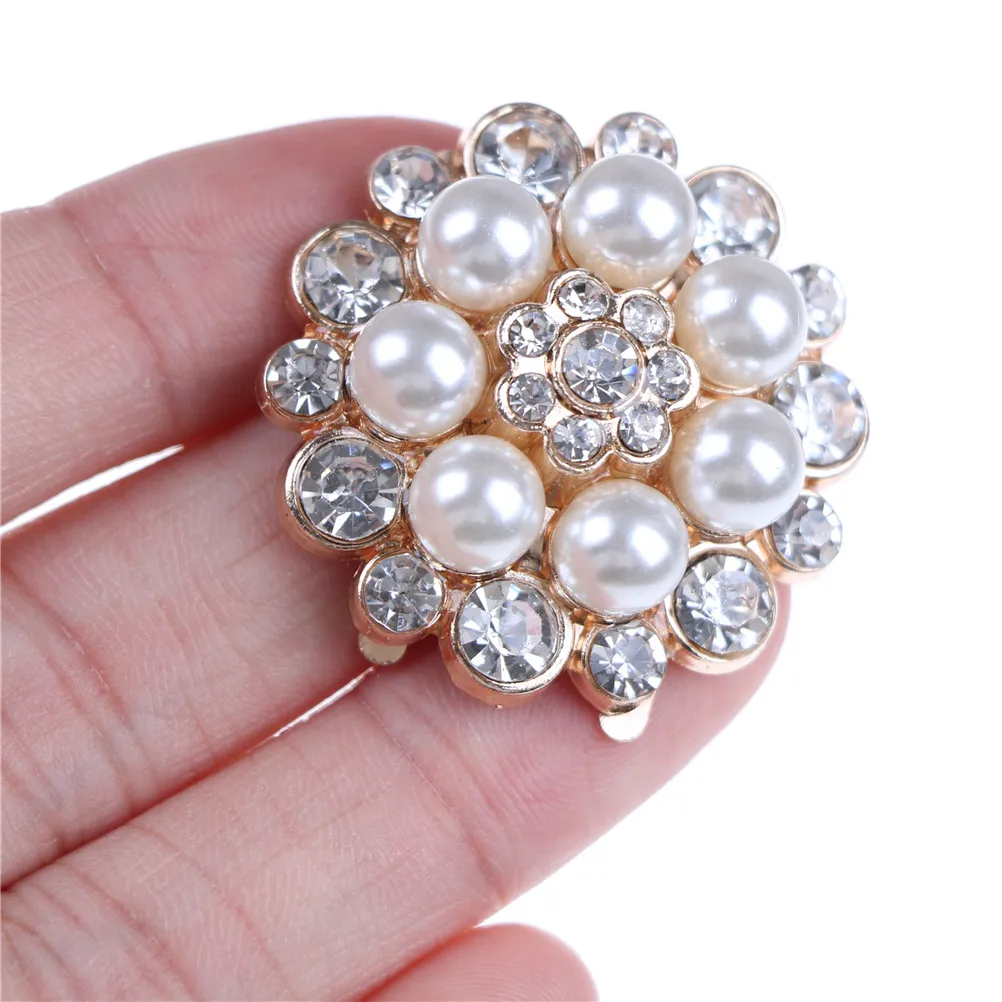

1/2PC Beautiful Crystal Shoe Clip Decoration Faux Pearl Shoe Clips Decorative Accessories Bridal Shoes Rhinestone Clip Buckle