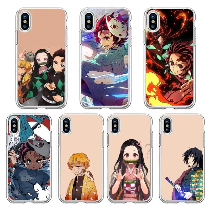 

Demon Slayer Phone Case Transparent soft For iphone 5 5s 5c se 6 6s 7 8 11 12 plus mini x xs xr pro max