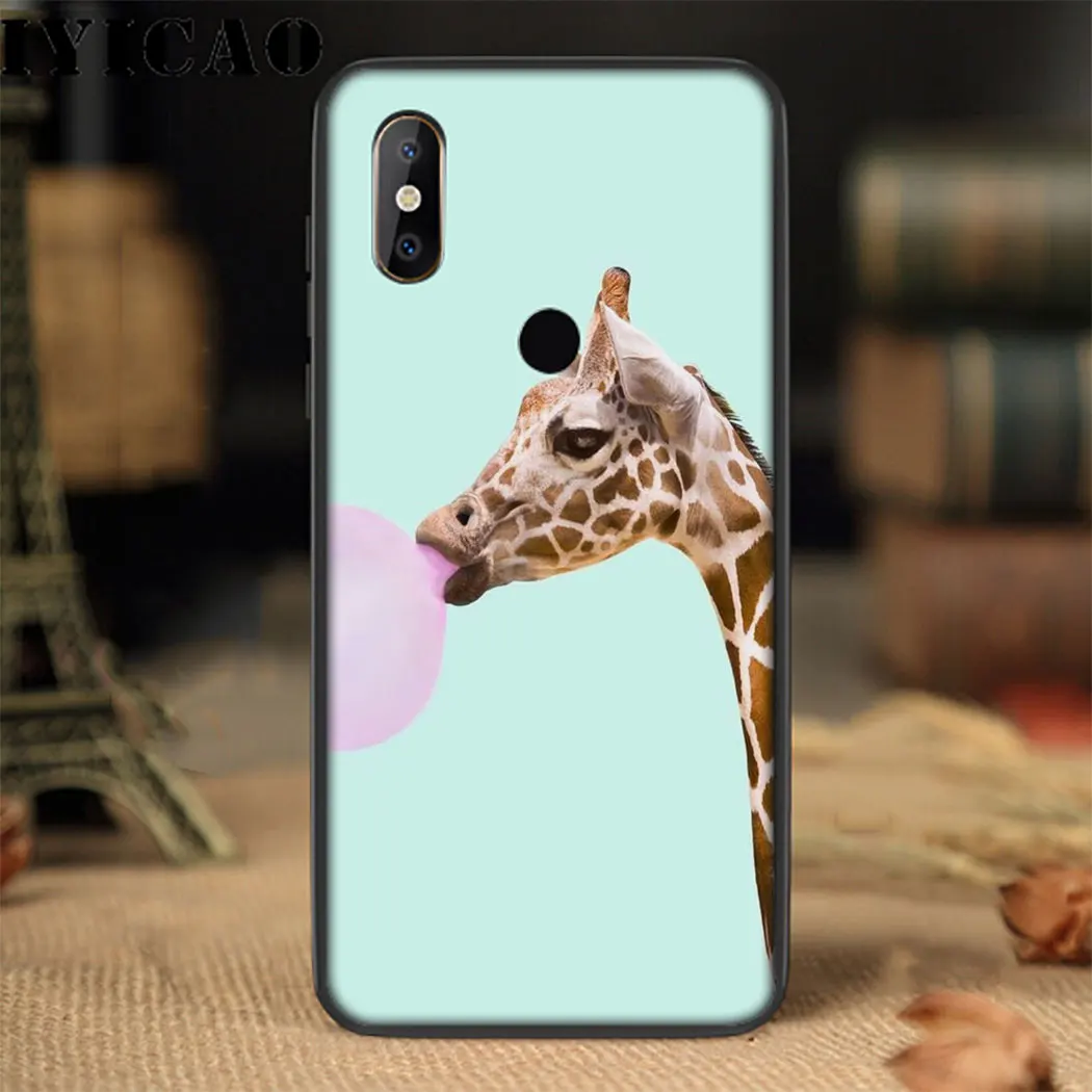 IYICAO носить очки Жираф мягкий чехол для Xiaomi mi 9 8 6 A2 Lite A3 9T Pro A1 F1 макс 3 2S CC9E 8SE