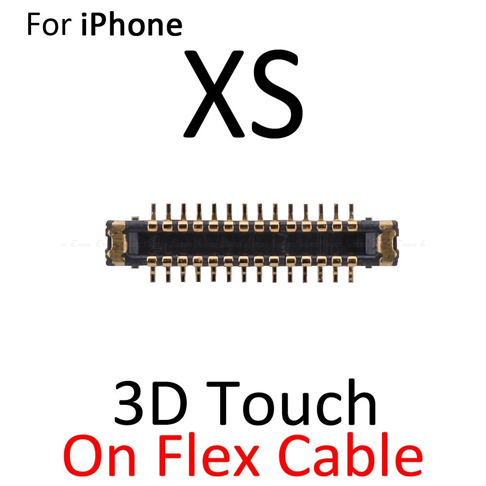 2pcs\lot Inline FPC Connector For iPhone X XR XS Max LCD Display 3D Touch Screen On Logic Motherboard Flex Cable Mian Board - купить по