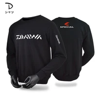 2018 new men fishing clothing long sleeve outdooe breathable daiwa t shirts plus size cotton fishing clothes sports cashmere tee