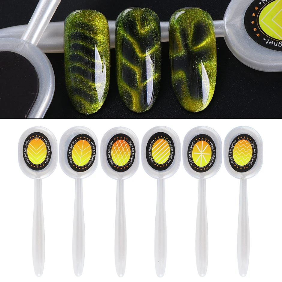 

2021 Strong Magnetic Stick Board 25 Type Multi-function Slice for Cat Eye Vanish Nail Gel 3D Line Magic Effect Nail Magnet Pen