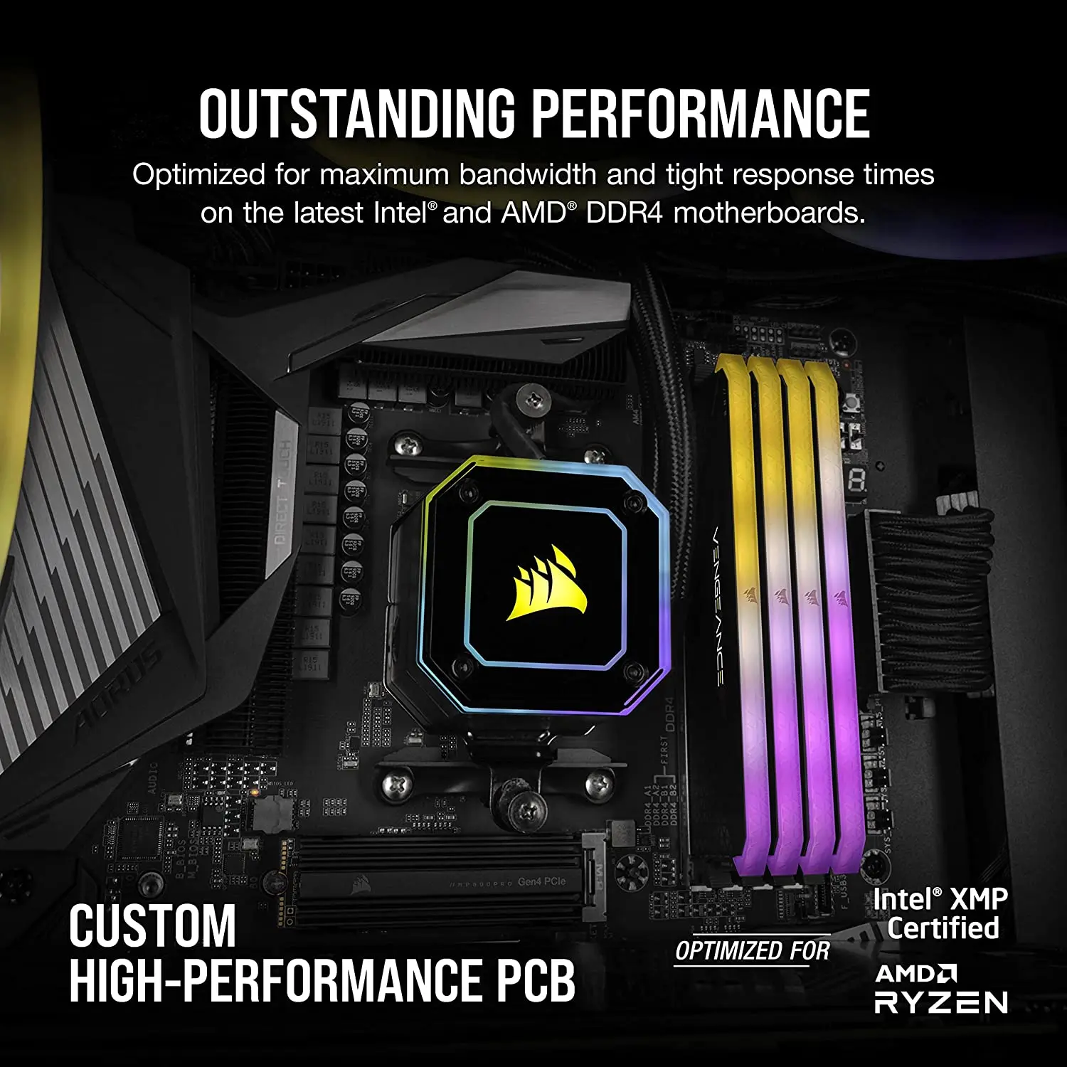 CORSAIR VENGEANCE RGB RS RAM 16GB 8GB 3200mhz 3600mhz DDR4 1 35 V 288 Pin двухканальная память для настольного