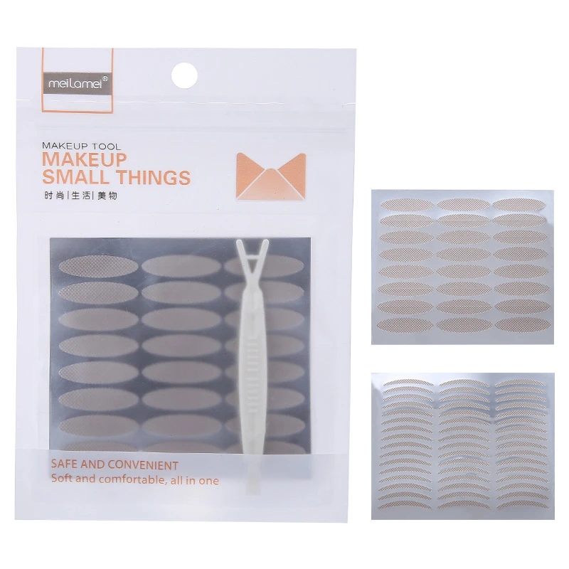 72 шт. Расширенная тонкая кружевная наклейка для двойного века с оливковой сеткой