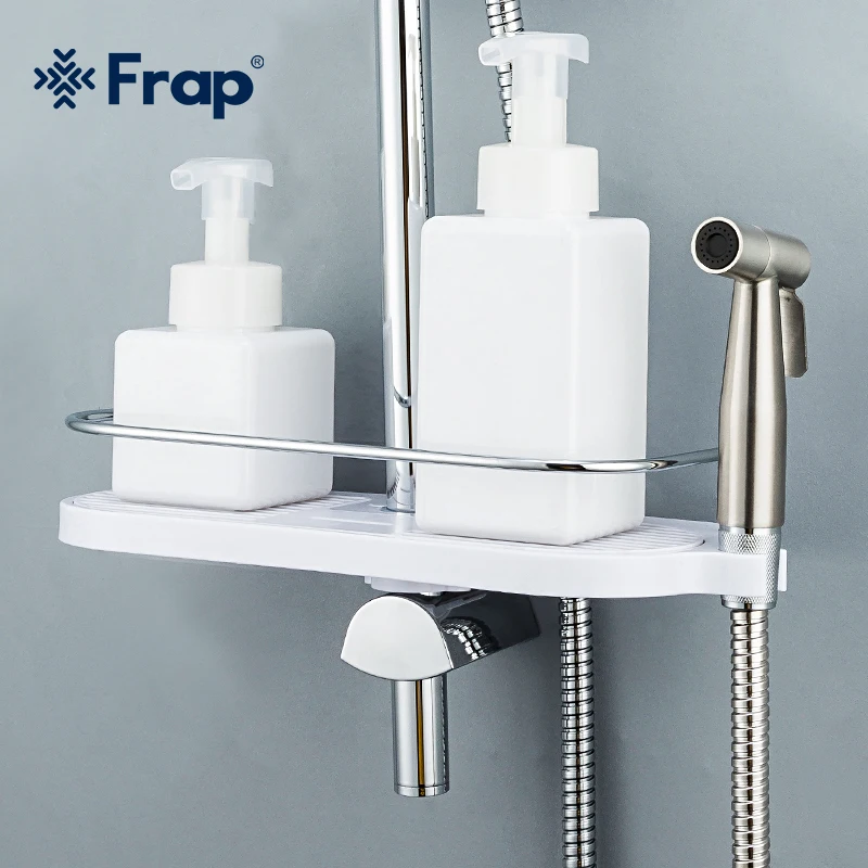 

FRAP bathroom shelves wall mounted bath holders rack bath hardware accessories bathroom hanging storage rack